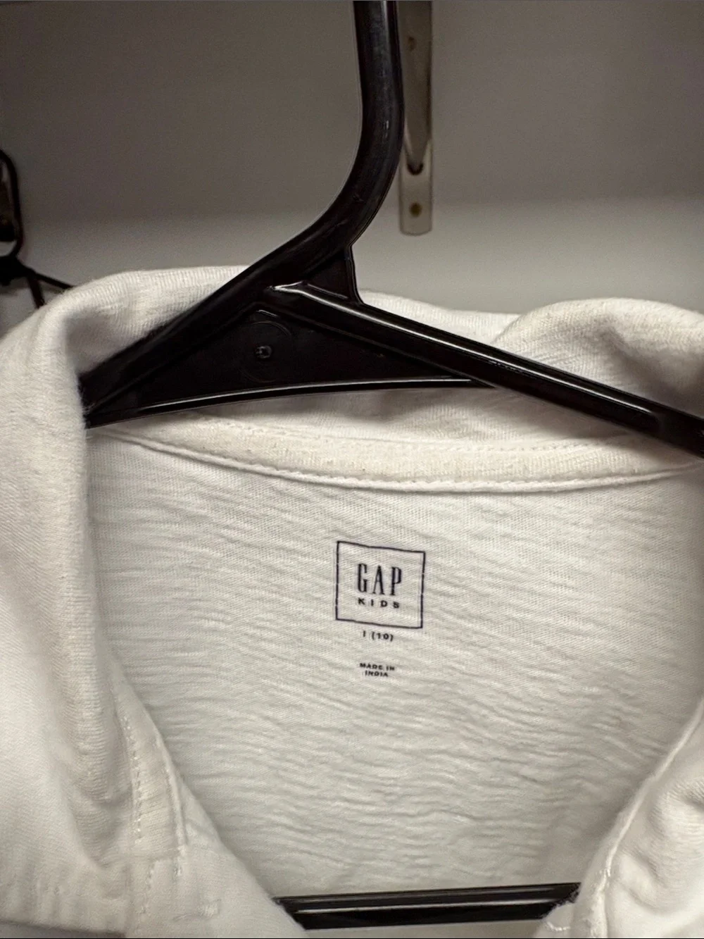 GAP Kids White Crew Tee with Logo Print